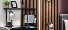 bromley-bedroom-desk-workspace-productive-stay Dedicated workspace in a Bromley serviced apartment with desk, task lighting and a comfortable chair, ideal for remote work and business stays